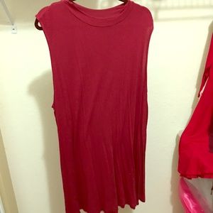 Maroon Sleeveless Dress